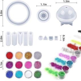 img 1 attached to 🎨 Crafting Silicone Resin Kits: LOYOLADY Silicone Casting Molds and Tools Set - 94 Pieces for DIY Jewelry Craft Making with Pendant Trays, Molds, Eye Screw Pins, and Making Tools