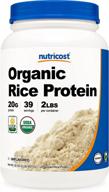 🌾 nutricost organic rice protein powder 2lbs (unflavored) usda certified, 20g rice protein per serv, non-gmo logo