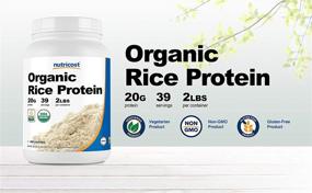 img 2 attached to 🌾 Nutricost Organic Rice Protein Powder 2LBS (Unflavored) USDA Certified, 20G Rice Protein Per Serv, Non-GMO