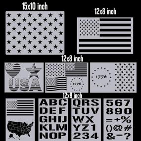 img 3 attached to Американский набор шаблонов для живописи алфавита для декора