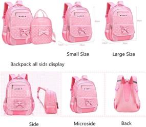 img 3 attached to VIDOSCLA Bowknot Rucksack Backpack Students Backpacks for Kids' Backpacks