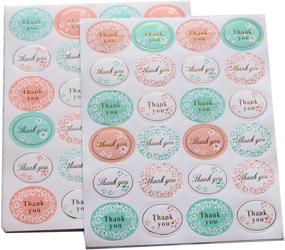 img 3 attached to Floral Thank You Stickers - 288 Pack Glitter Self Adhesive Label 1