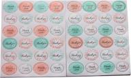 floral thank you stickers - 288 pack glitter self adhesive label 1 logo