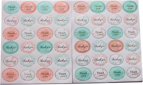 img 4 attached to Floral Thank You Stickers - 288 Pack Glitter Self Adhesive Label 1