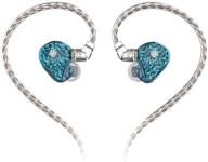 🎧 linsoul hidizs mermaid ms2: premium dual-driver hybrid hifi earphones with 10.2mm dynamic driver, resin shell, and detachable 0.78mm 2pin ofc braided cable (blue) logo