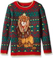 🦌 playful animal patterns: blizzard bay boys ugly christmas sweater collection logo