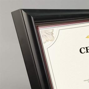 img 2 attached to 🖼️ Black Certificate Document Diploma Frame - Calenzana 8.5x11 Picture Frames for Wall and Tabletop Display, 4 Pack