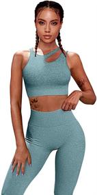 img 4 attached to 🩳 HYZ Workout Outfits Leggings Removable Women's Clothing: Find Your Perfect Fit for Active and Stylish Workouts