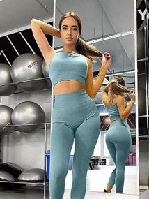 img 3 attached to 🩳 HYZ Workout Outfits Leggings Removable Women's Clothing: Find Your Perfect Fit for Active and Stylish Workouts