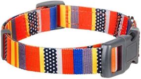 img 2 attached to 🌈 Optimized Search: Blueberry Pet Perfect Rainbow Dog Collars with 4 Patterns