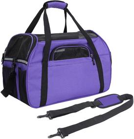 img 4 attached to 🐾 EAARTCHI Portable Pet Carrier: Airline Approved Soft-Sided Cat Travel & Puppy Carrier with Mesh Windows, Collapsible & Safe Design