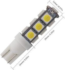 img 3 attached to 💡 GRV T10 921 194 5050 SMD LED Bulb Lamp Pack of 10 - Super Bright Cool White DC 12V