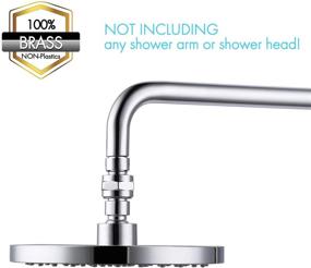 img 1 attached to 🚿 Shower Head Swivel Ball Adapter- KES Connector, Adjustable Brass Shower Arm Extension, Universal Component with Polished Chrome Finish- PSB101-CH