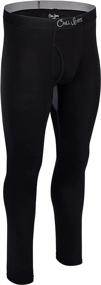 img 4 attached to 🔥 Chill Boys: Thermal Bamboo Men's Long Underwear - Ultimate Softness and Warmth in Base Layer Long Johns