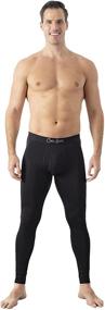 img 1 attached to 🔥 Chill Boys: Thermal Bamboo Men's Long Underwear - Ultimate Softness and Warmth in Base Layer Long Johns