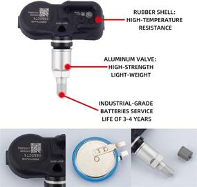 img 2 attached to 🔧 Датбекан TPMS Сенсор давления в шинах, совместимый с Lexus ES NX RX Toyota Avalon Camry Corolla Highlander Mirai Prius RAV4 Yaris | Заменяет # 42607-06020 42607-30060 42607-52020 42607-53020