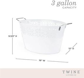 img 2 attached to 4.5 Gallon Twine Oslo White Galvanized Ice Tub for Bottle Chilling - Tubs &amp; Buckets