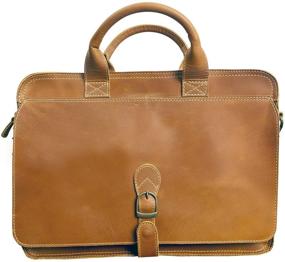 img 2 attached to 👜 Canyon Outback Leather Goods, Inc Texas Canyon Leather Briefcase - Laptop Case for 15" Laptops and Macbooks - Ideal for Both Genders, Tan