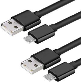 img 4 attached to 15FT PS4 Micro USB Cable: Extra Long & Durable Charger Cord for Sony PS4/Dual Shock 4, Android, Samsung, Xbox One, and More (Black) - 2 Pack