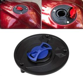 img 4 attached to CNC Aluminum Billet Keyless Twist Off Gas Fuel Tank Cap Cover Compatible With H