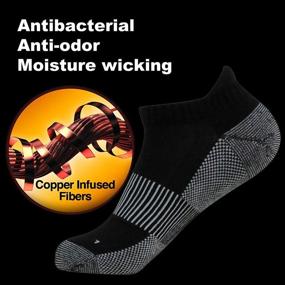 img 1 attached to 🧦 Copper Infused Ankle/Crew Golf/Running Socks by FOOTPLUS: Unisex Performance and Support