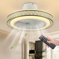 🌀 latata ceiling fan with lights: dimmable 72w 19.3inch low profile fan - remote control, enclosed grid, 7 blades, flush mount - ideal for children's room, bedroom, attic - 3 speeds, 1/2h timing логотип