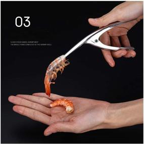 img 1 attached to 🦐 5 PCS Premium Stainless Steel Prawn Peeler Shrimp Deveiner Shell Shrimp Cleaner Tool - Creative Kitchen Tools for Seafood Deveining