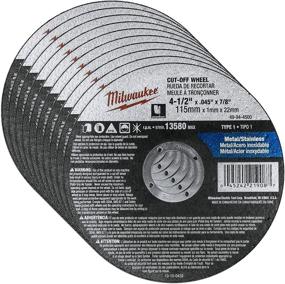 img 4 attached to 🔪 Milwaukee 10 Pack - Aggressive Cutting Wheels for Metal & Stainless Steel - 4-1/2"x .045 x 7/8-Inch, Flat Cut Off Wheels