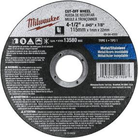 img 2 attached to 🔪 Milwaukee 10 Pack - Aggressive Cutting Wheels for Metal & Stainless Steel - 4-1/2"x .045 x 7/8-Inch, Flat Cut Off Wheels