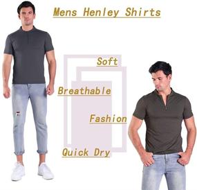 img 3 attached to Ultimate Comfort & Style: XX Large Breathable Henley Shirts for Men