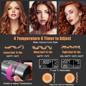 img 3 attached to 🔌 THCL Cordless Auto Hair Curler: Rechargeable, 6 Temperature Settings, LCD Display - Perfect for Travel & Home Use