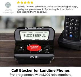img 2 attached to 📞 CPR V5000 Call Blocker for Landline Phones: Stop Unwanted Calls with a Single Touch - Over 1 Million Satisfied Customers!
