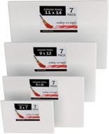 🎨 academy art supplies canvas panel boards variety pack - 28 multipack, 5x7, 8x10, 9x12, 11x14 inches, 100% cotton for painting logo