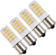 🔆 ba15s led 1156 1141 bayonet single contact base s8 sc 5watt warm white 3000k pack of 4 - ideal for rv auto signal lamp and outdoor landscape lighting logo