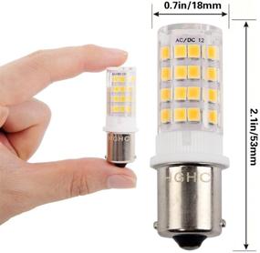 img 3 attached to 🔆 BA15S LED 1156 1141 Bayonet Single Contact Base S8 SC 5Watt Warm White 3000K Pack of 4 - Ideal for RV Auto Signal Lamp and Outdoor Landscape Lighting