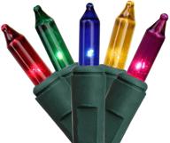 🌈 holiday pride ultra-brite multi color lights: vibrant, weather-resistant set of 100 with green wire - ideal for indoor and outdoor use - ul listed logo