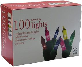 img 2 attached to 🌈 Holiday Pride Ultra-Brite Multi Color Lights: Vibrant, Weather-resistant Set of 100 with Green Wire - Ideal for Indoor and Outdoor Use - UL Listed
