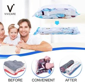 img 3 attached to 🧳 vivicare Space Saver Storage Bags: Compact Rolling Compression for Travel & Home Storage