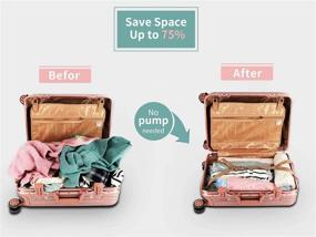 img 2 attached to 🧳 vivicare Space Saver Storage Bags: Compact Rolling Compression for Travel & Home Storage