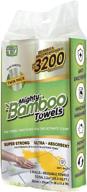 мощные полотенца из бамбука – прочные, высокоабсорбирующие, многоразовые (альтернатива бумажным полотенцам) – 2 шт. логотип