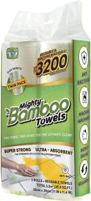 img 4 attached to Mighty Bamboo Towels - Durable, Highly Absorbent, Reusable (Sustainable Paper Towel Alternative) - 2 Pack