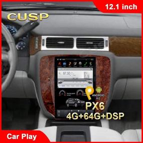 img 2 attached to CUSP 12.1 Inch Car Stereo Radio GPS Navigation for Chevrolet Tahoe Silverado Suburban Avalanche GMC Yukon 📻 Sierra Buick 2007-2016: A Feature-Rich IPS Screen Kit Android PX6 4G+64G Multimedia Player in Dash for Enhanced Audio Experience