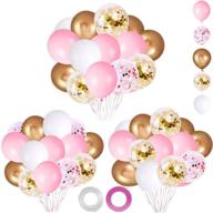 62pcs pink confetti latex balloons logo