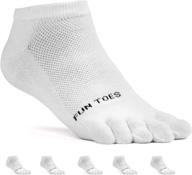 🧦 breezy comfort: fun toes women's lightweight cotton toe socks - 6 pack, size 9-11 logo