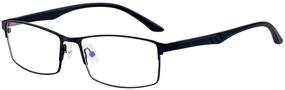 img 4 attached to 👓 Vintage Black TR90 Full Frame Unisex Near-sighted Myopia Glasses with Clear Lenses - Ideal for Women and Men Seeking Distance Vision Solution