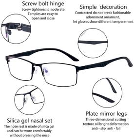 img 1 attached to 👓 Vintage Black TR90 Full Frame Unisex Near-sighted Myopia Glasses with Clear Lenses - Ideal for Women and Men Seeking Distance Vision Solution