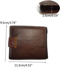 img 3 attached to Cowhide Leather Vertical Multi Card Cardholder for Men's Wallets, Card Cases & Money Organizers