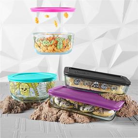 img 2 attached to 🌌 Grab Your Galactic Goodies with Pyrex 4-cup Decorated 8-pc Set - Star Wars Food Storage!