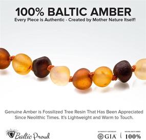 img 3 attached to 📿 Certified Baltic Amber Necklace and Bracelet Gift Set - Unisex Multi Raw 12.5 Inches/5.5 Inches - Premium Quality Baltic Sea Amber