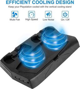 img 3 attached to 🎮 Ultimate PS5 Charging Station Stand with Cooling Fan & Controller Docks - PomisGam Multi-Function Charger for PS5 Digital Edition and Ultra HD